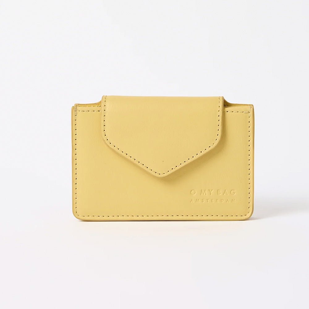 Portefeuille classique en cuir jaune beurre Harmonica