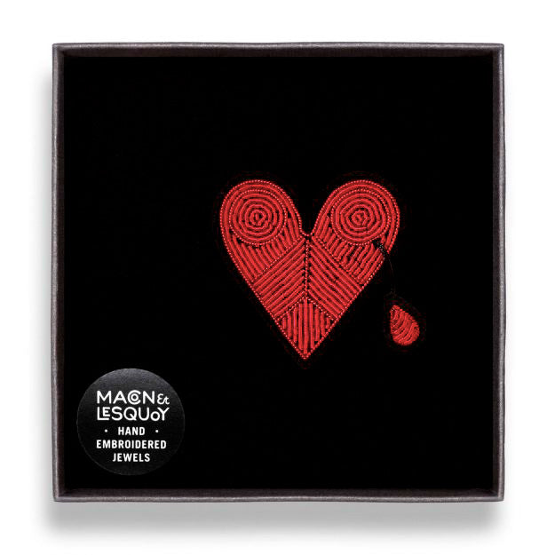 Broche Coeur Brisé Fait Main