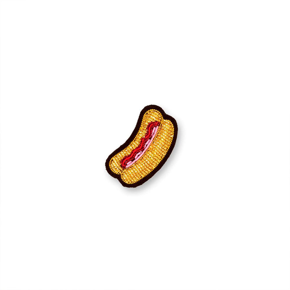 Broche brodée Hot Dog