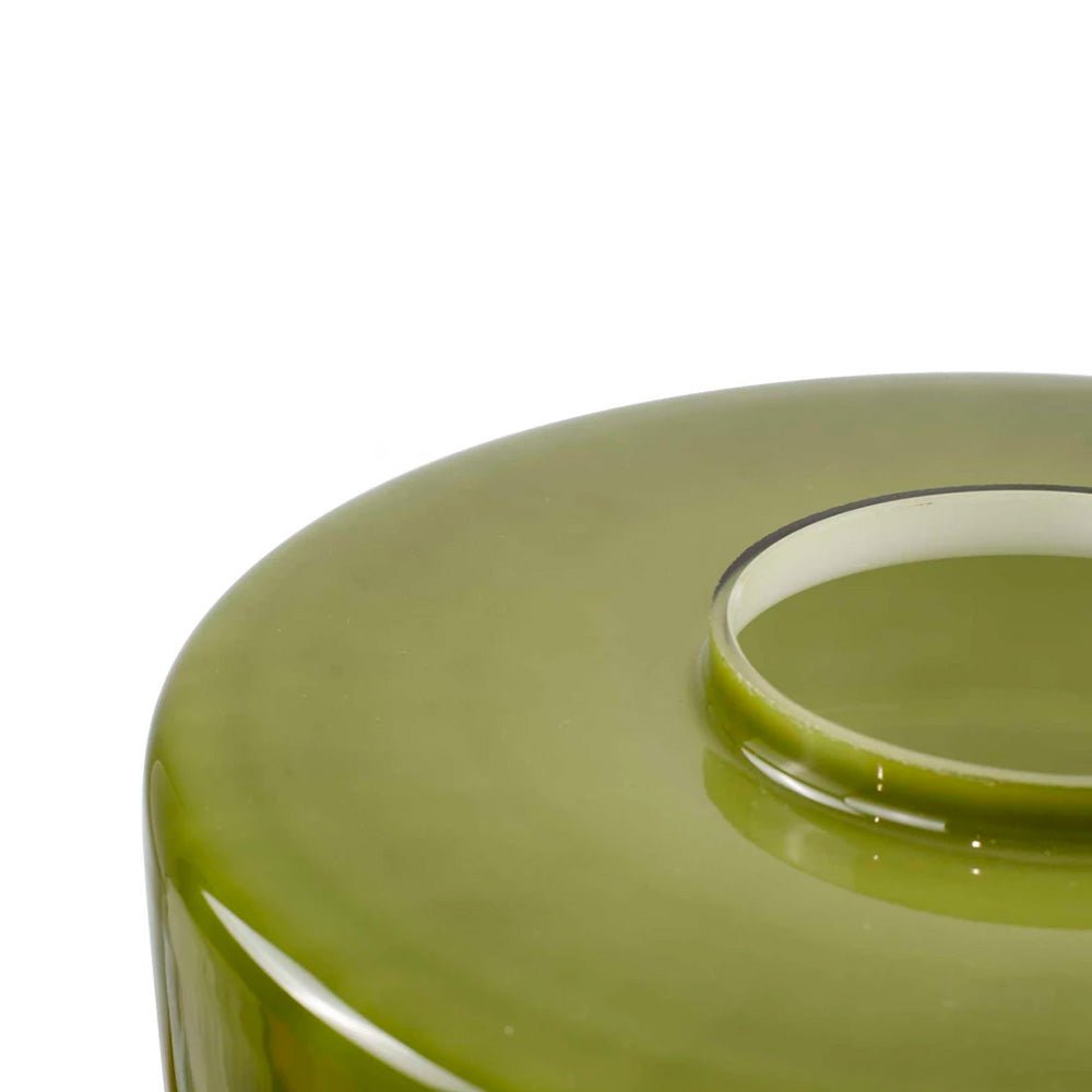 Foza Table Lamp with Colored Glass and Retro Style - Green