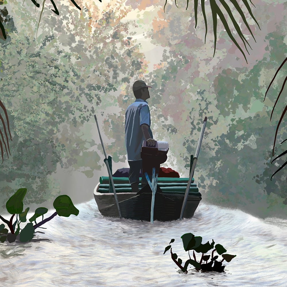 Into the Jungle - Mekong River Giclée Print A4