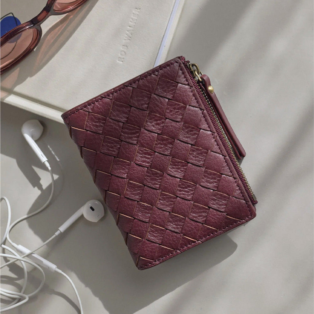 Cartera Jamie Trenzado Dark Cherry