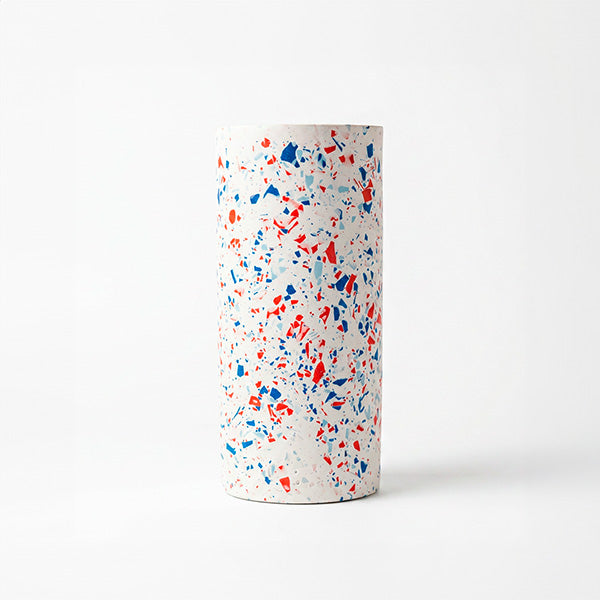 Vase cylindrique - Blanc/Noir