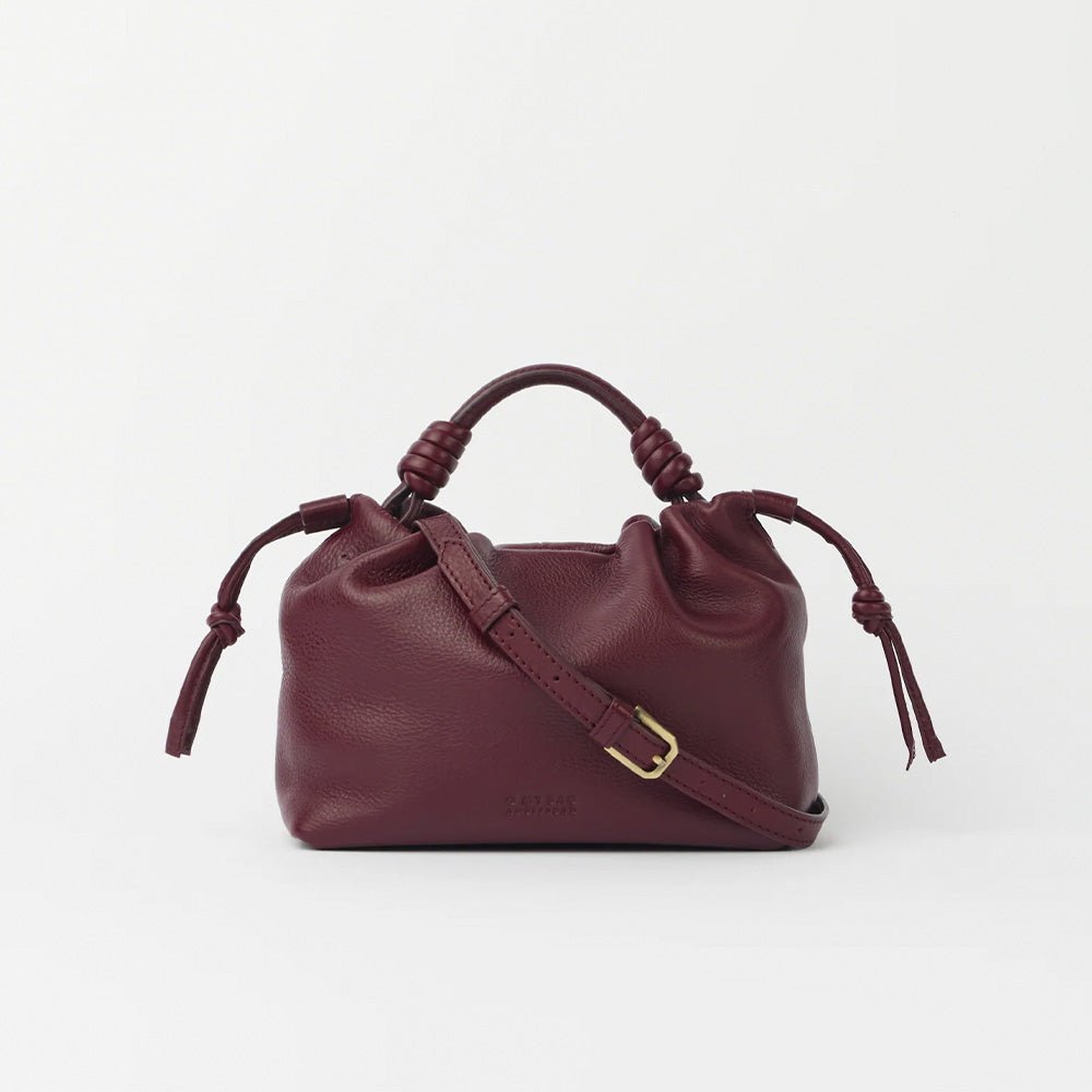 Kiki Mini Soft Grain Leather Dark Cherry