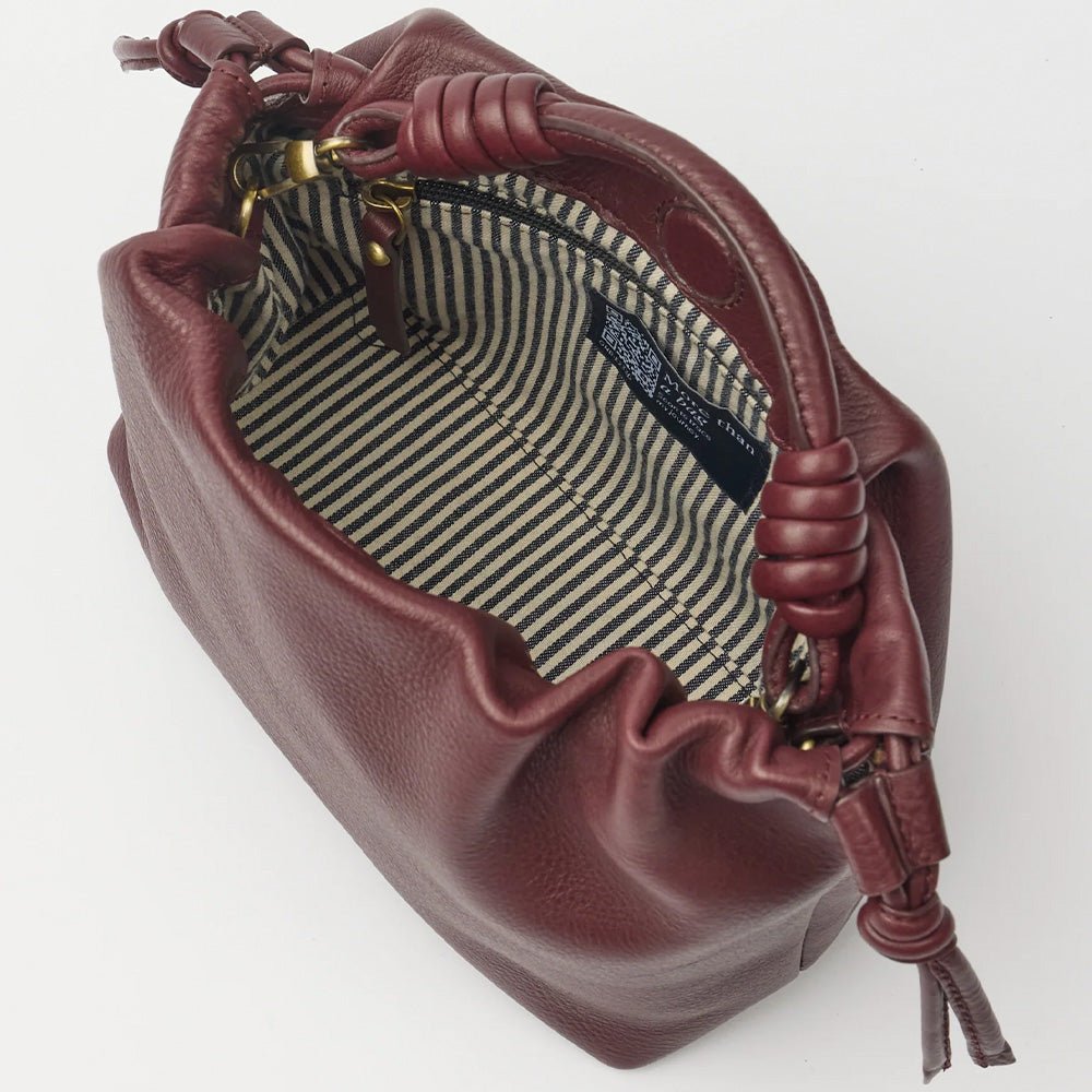Kiki Mini Soft Grain Leather Dark Cherry
