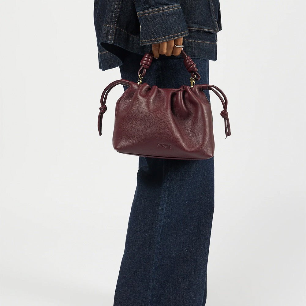 Kiki Mini Soft Grain Leather Dark Cherry