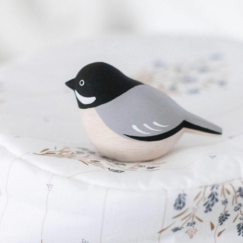Pole Pole Wooden Animal Black-Headed Tit - Limited Edition Kotori
