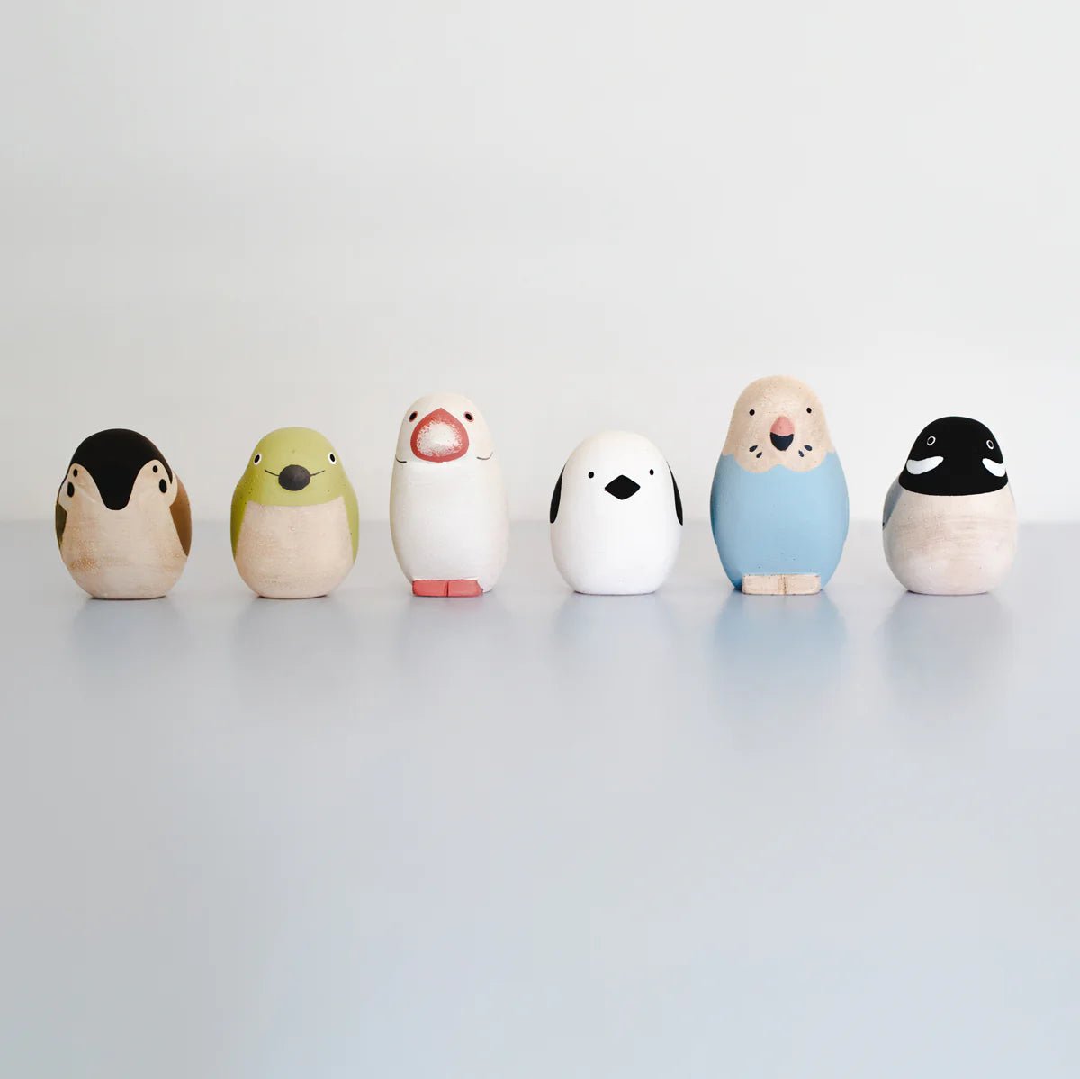 Pole Pole Wooden Animal Black-Headed Tit - Limited Edition Kotori