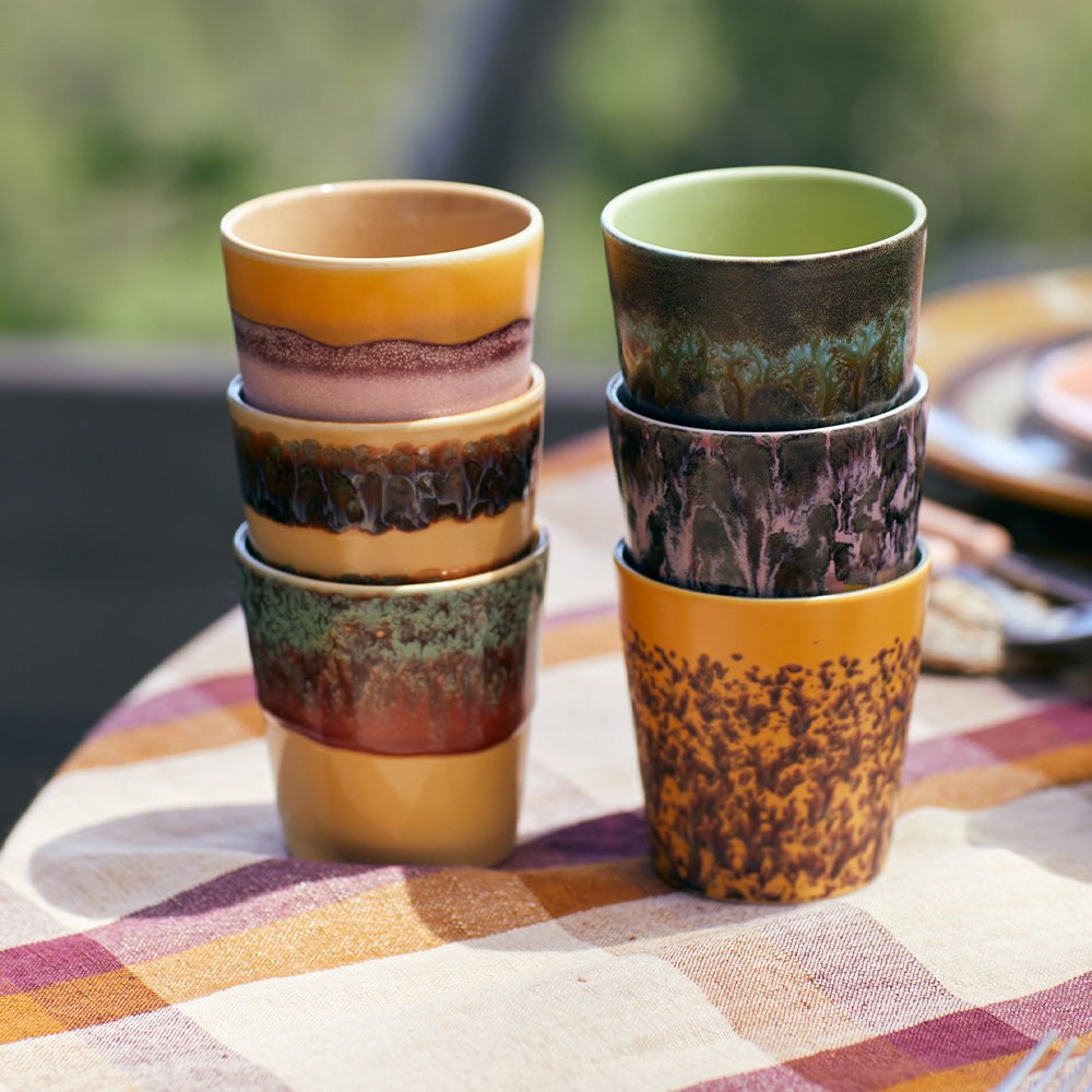 70s Ceramics Coffee Mugs Valley (Set of 6)