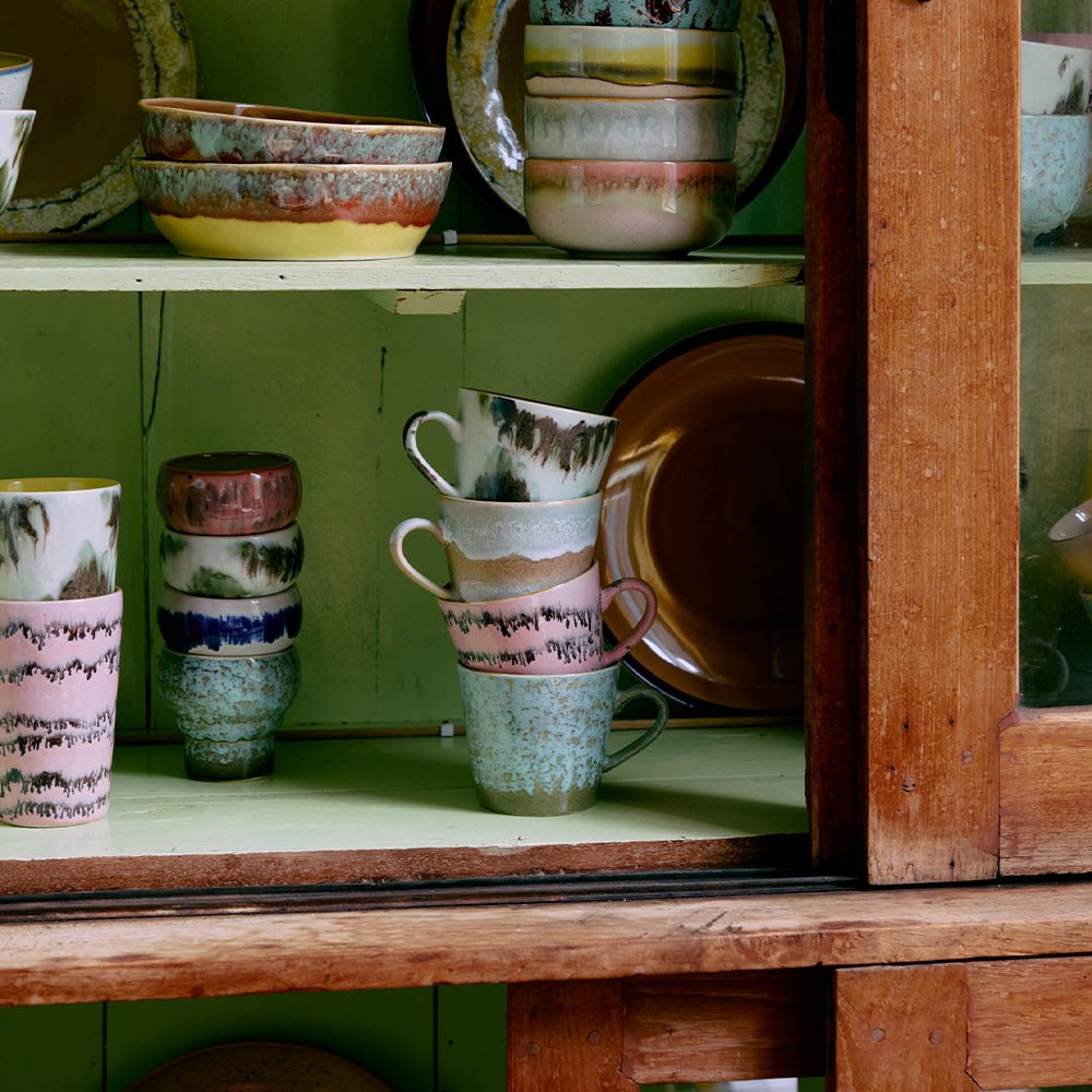 70s Ceramics: Cappuccino Mugs - Dada  (set de 4)