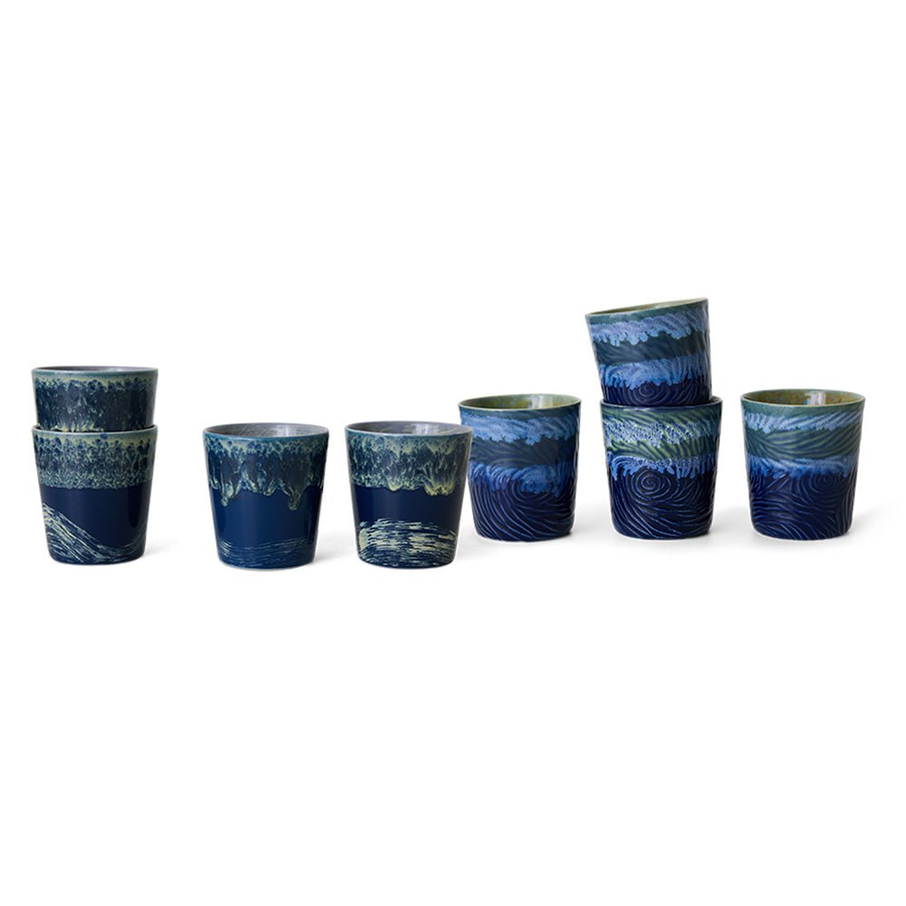 70s Ceramics: Van Gogh Coffe Mugs Starry Night (set of 2)