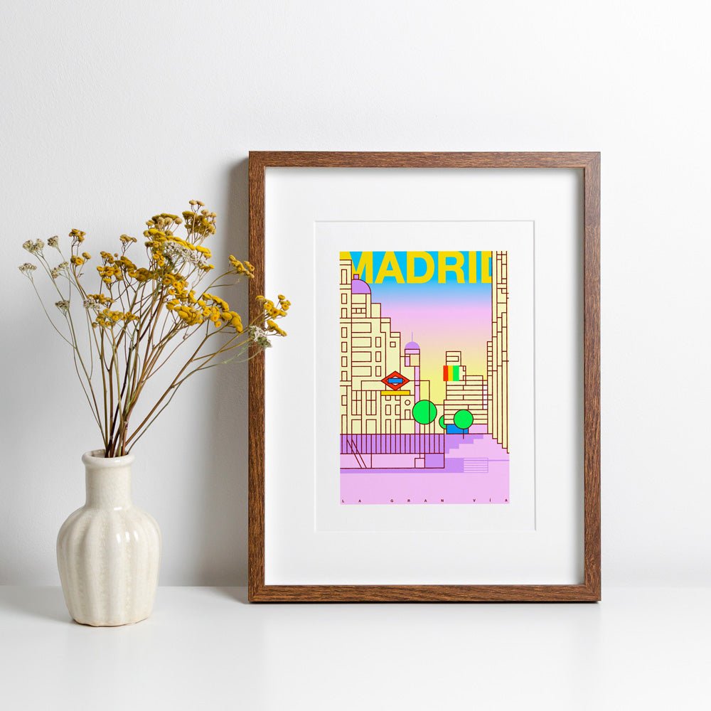 La Gran Vía Letras Impresión Giclée A4