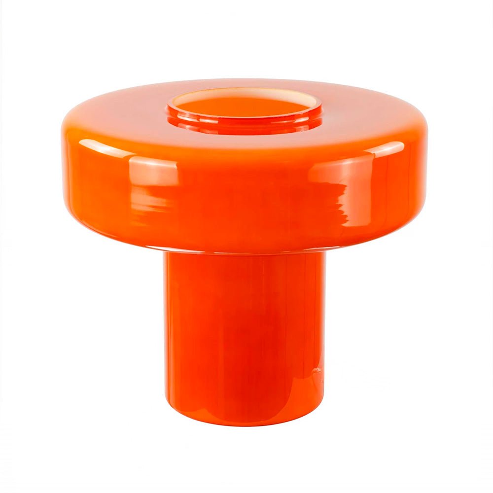 Maxi Foza Table Lamp with Colored Glass and Retro Style - Orange
