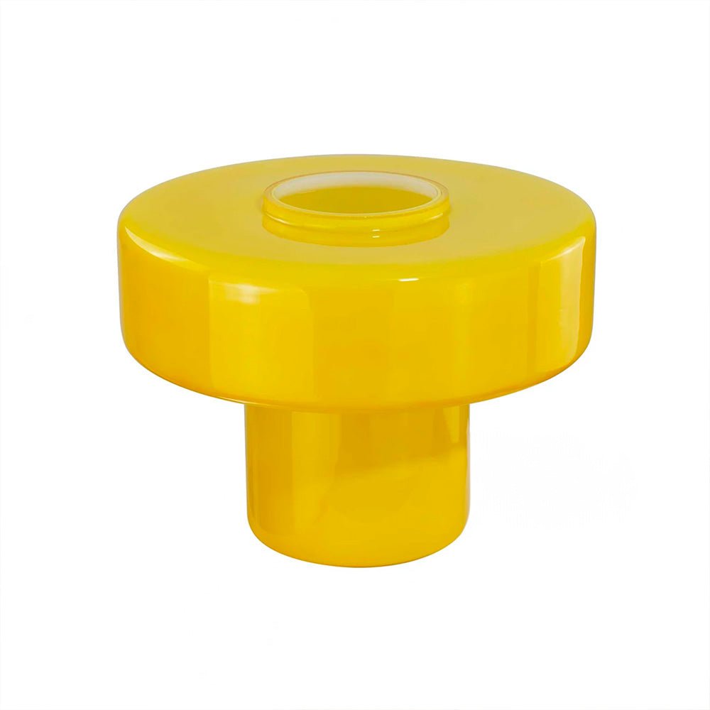 Lámpara de Mesa Foza con Cristal Coloreado y Estilo Retro - Amarillo