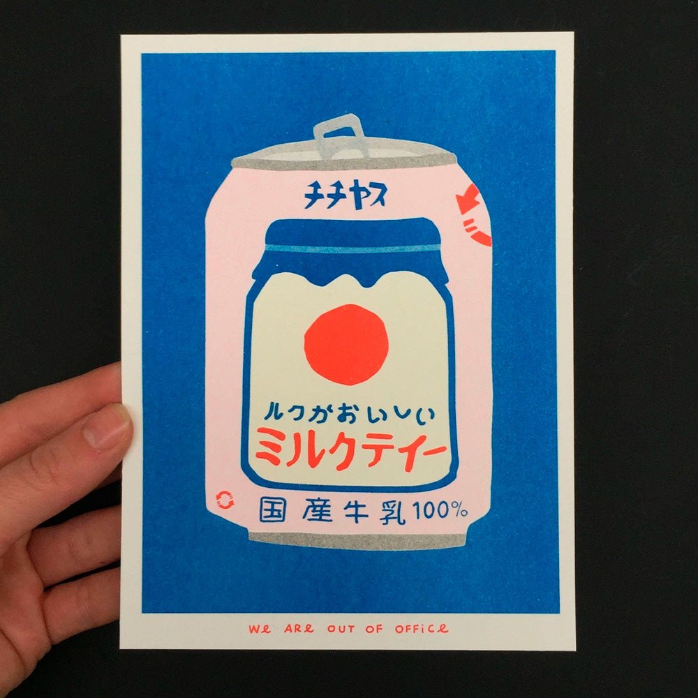 Lata Japonesa de Té con Leche Risografía