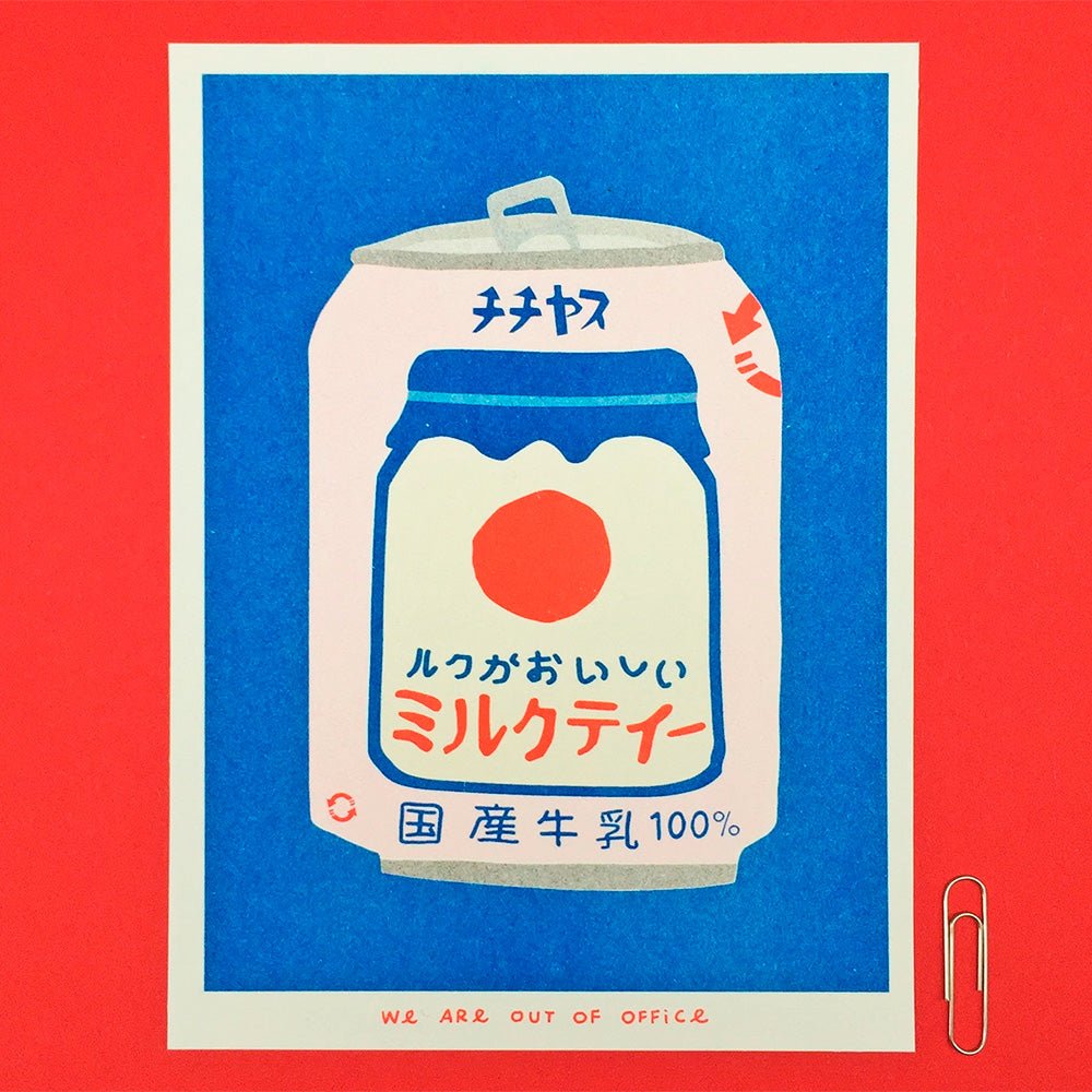 Lata Japonesa de Té con Leche Risografía