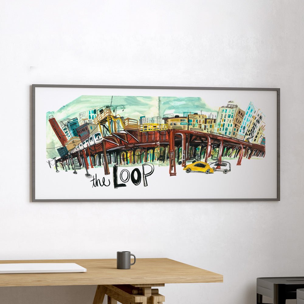 The Loop Chicago Giclée Print 42,5x100