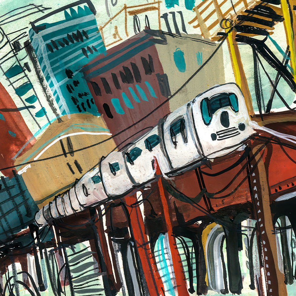 La boucle Chicago Giclée Print 42,5x100