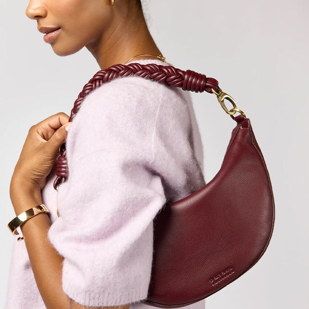 Leo Midi Soft Grain Leather Dark Cherry