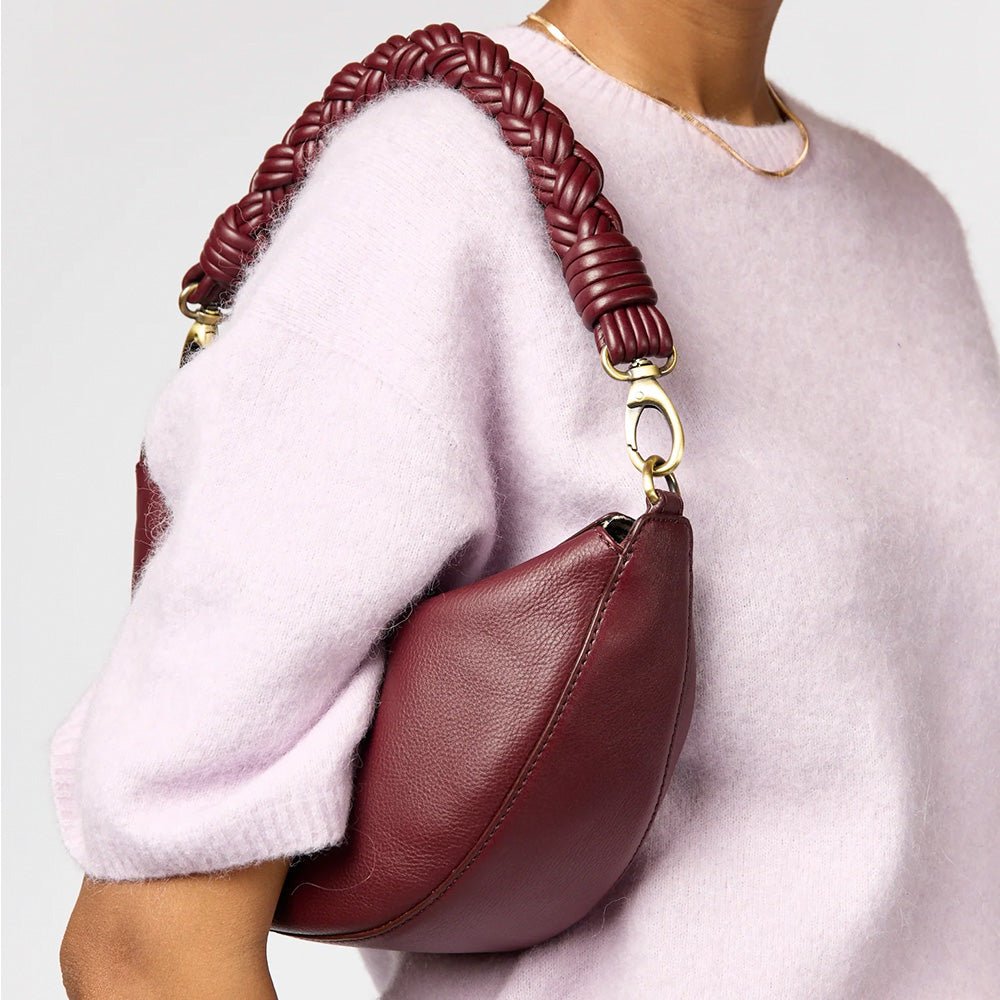 Leo Midi Soft Grain Leather Dark Cherry