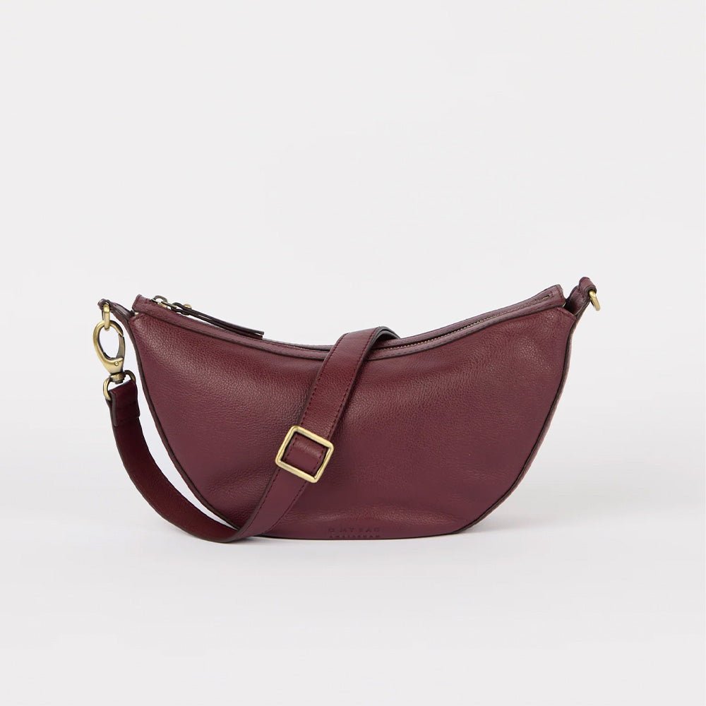 Leo Midi Soft Grain Leather Dark Cherry