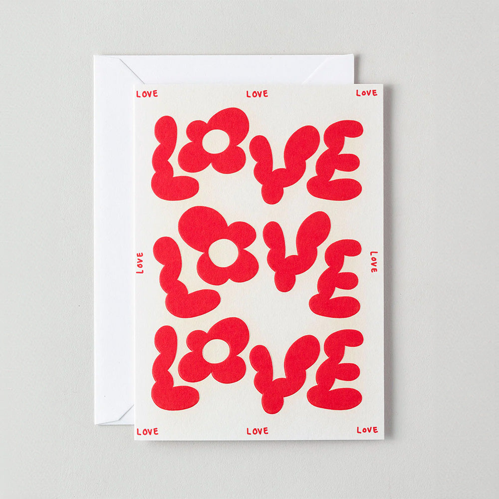 Tarjeta de Felicitaciones Love Love Love