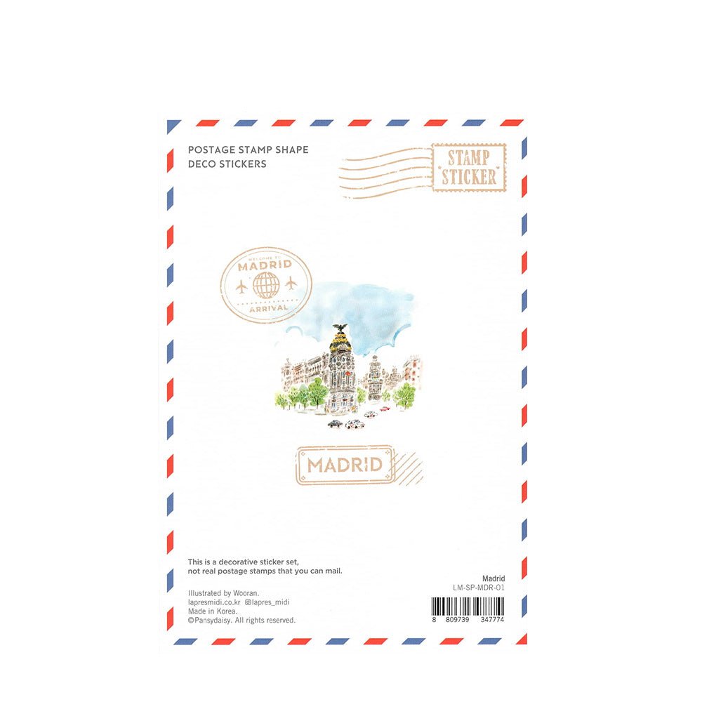 Poststamp Stickers L'après-midi // Madrid 1