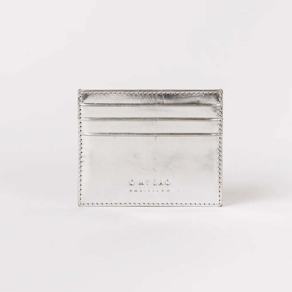 Porte-cartes Mark's Maxi - Cuir classique argenté