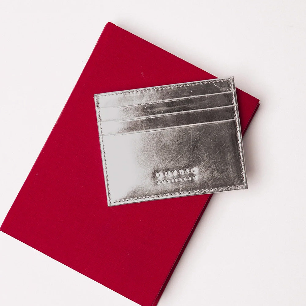 Porte-cartes Mark's Maxi - Cuir classique argenté