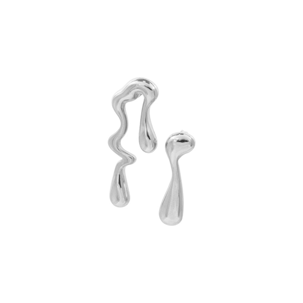 Pendientes Melt Plata