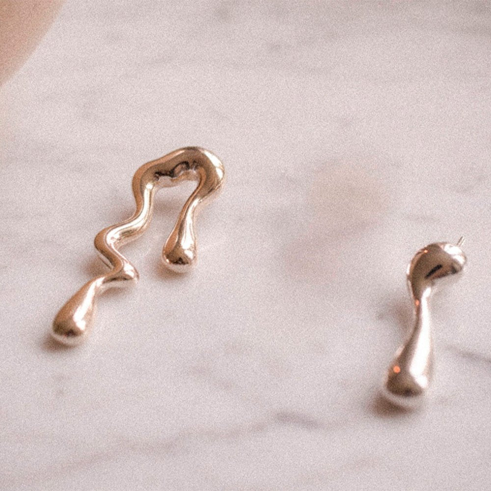 Pendientes Melt Plata