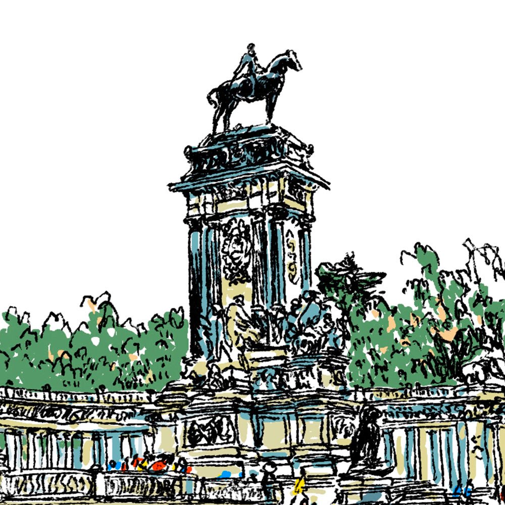 Monument à Alphonse XII - El Retiro Giclée Print