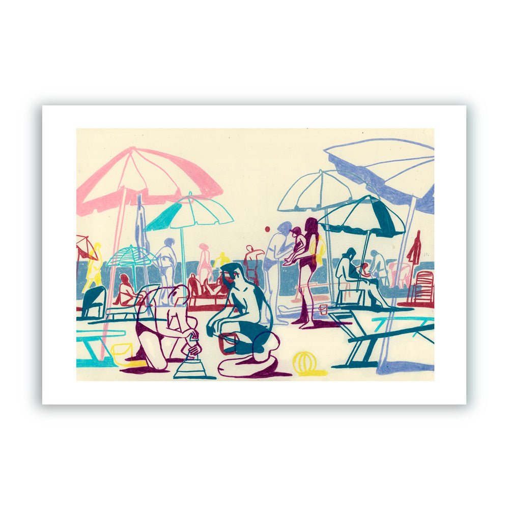 Morning At The Beach Giclée Print A4