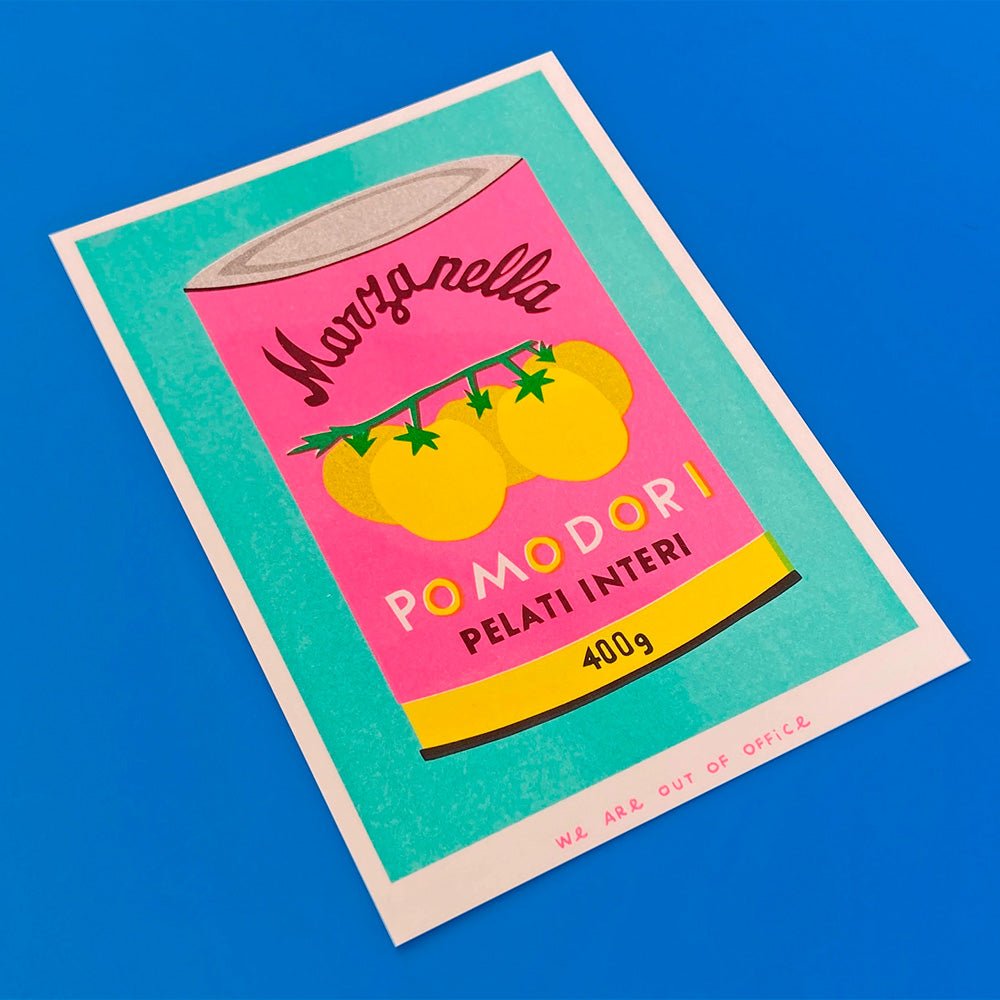 Lata de Pomodori Risogrfía