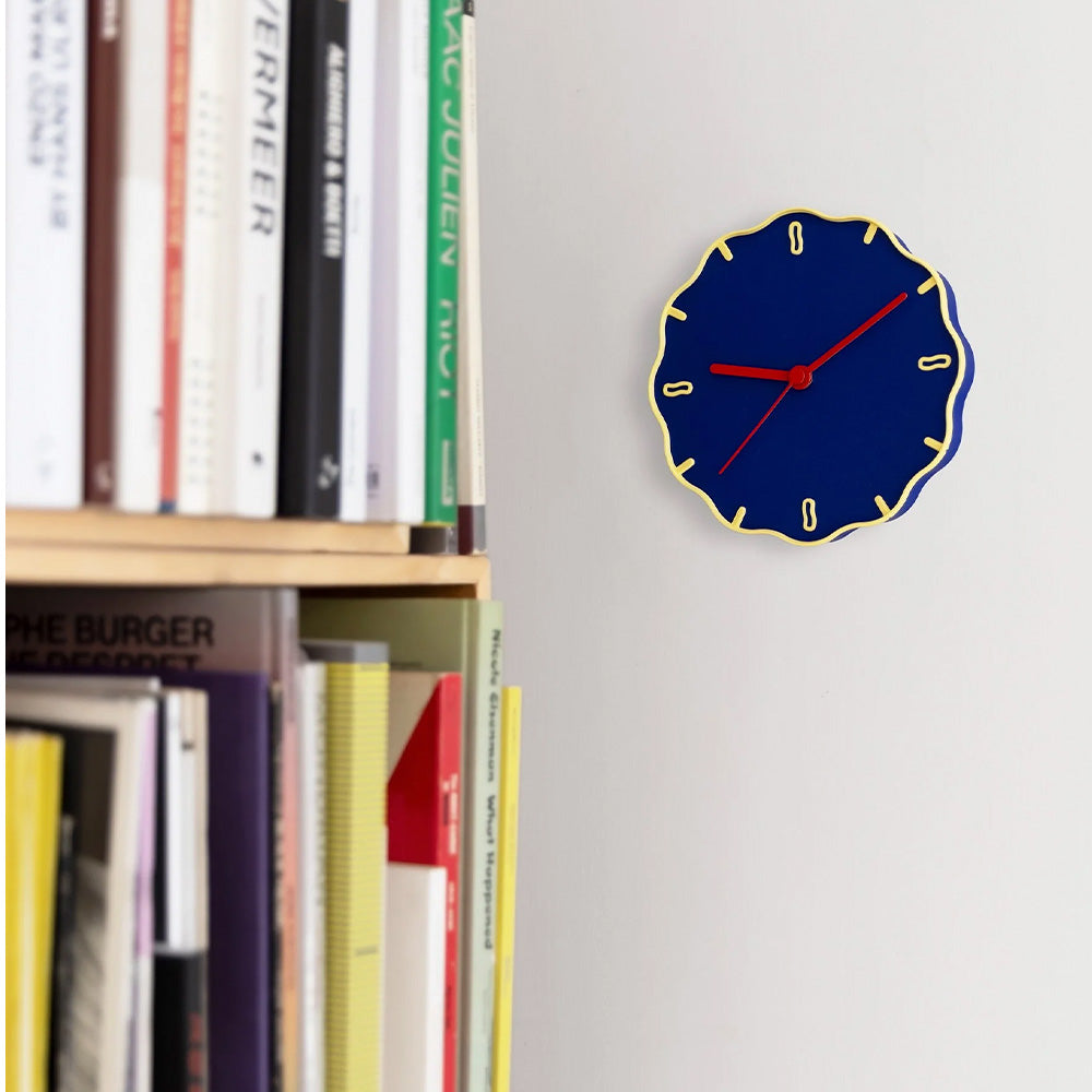 Wall Clock Margherita Blue/Yellow/Red