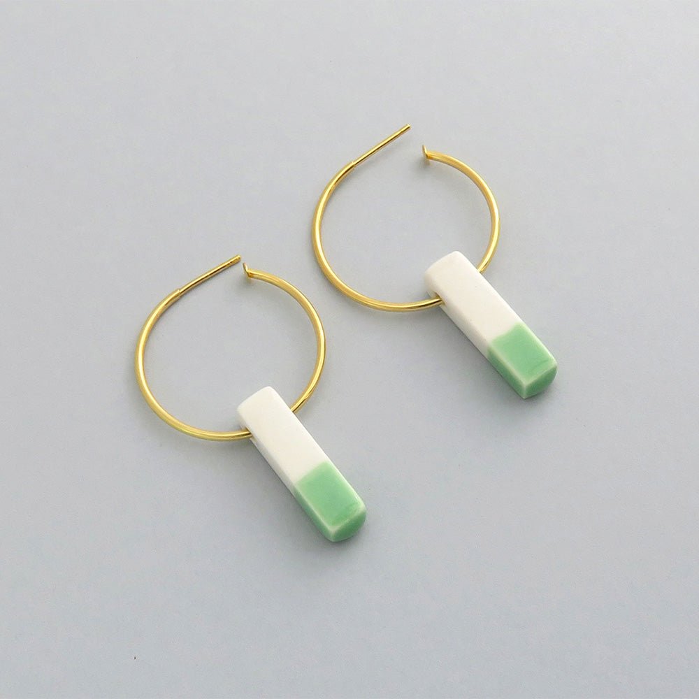 Earrings Segmento M Green