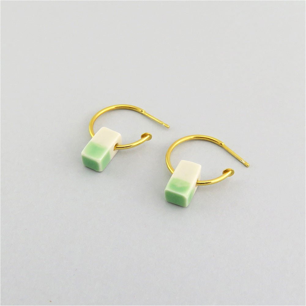 Earrings Segmento S Green