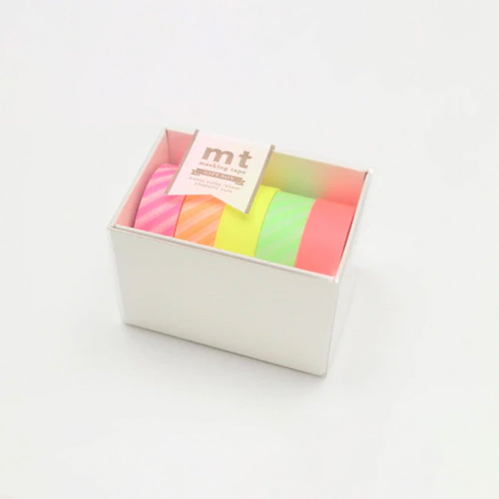 Masking Tape Gift box 5 Pieces Set Neon