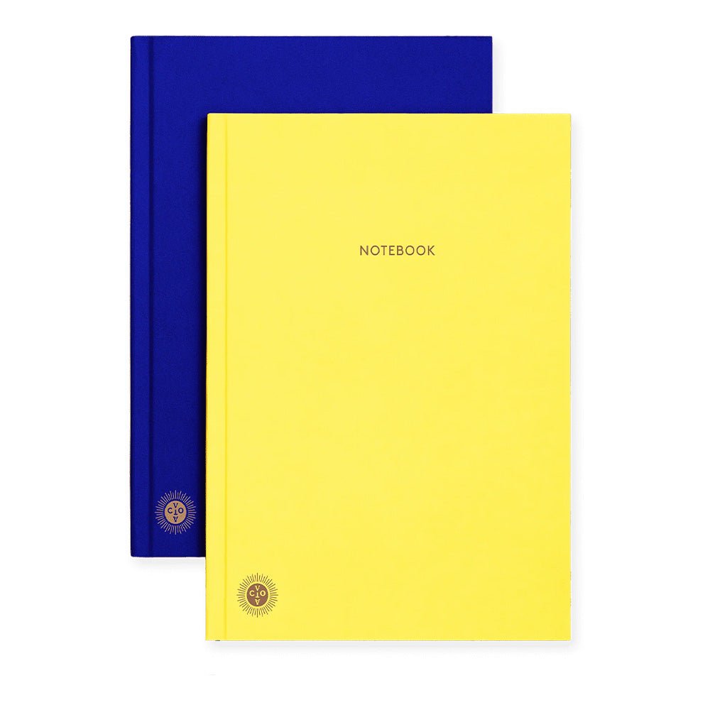 Carnet planificateur double face jaune/bleu