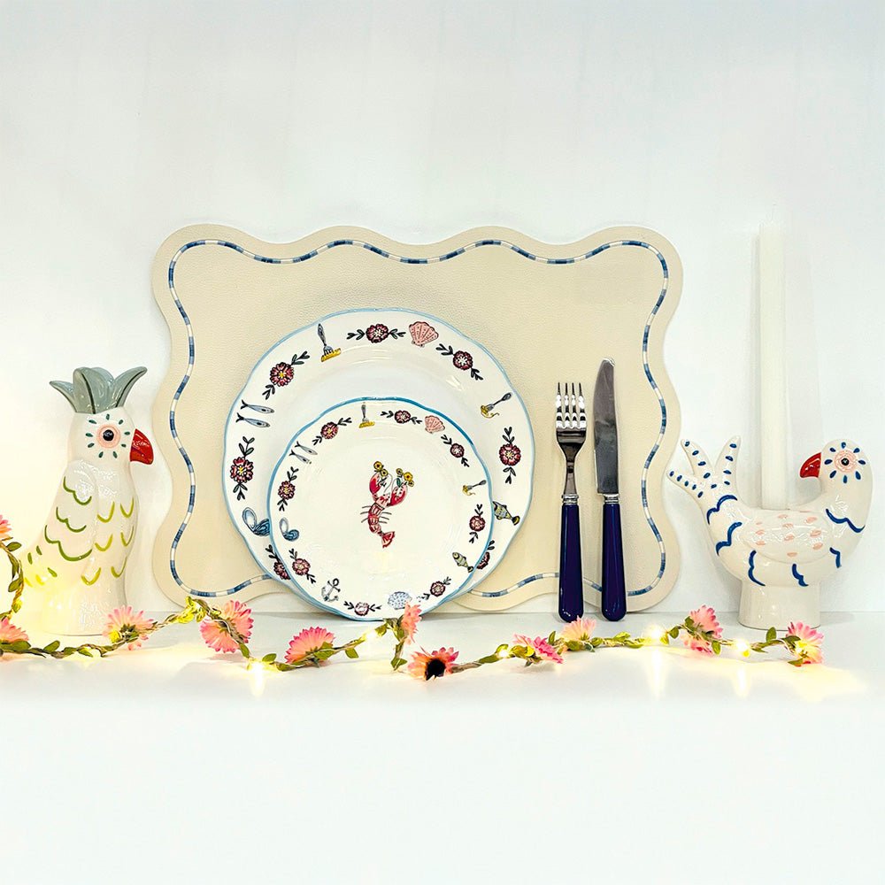 Naive Blue Bird Candle Holder
