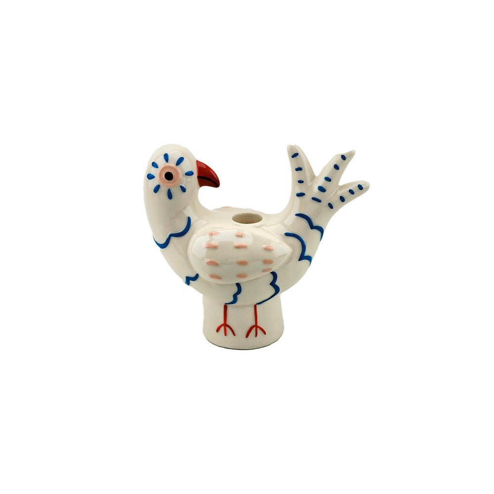 Naive Blue Bird Candle Holder