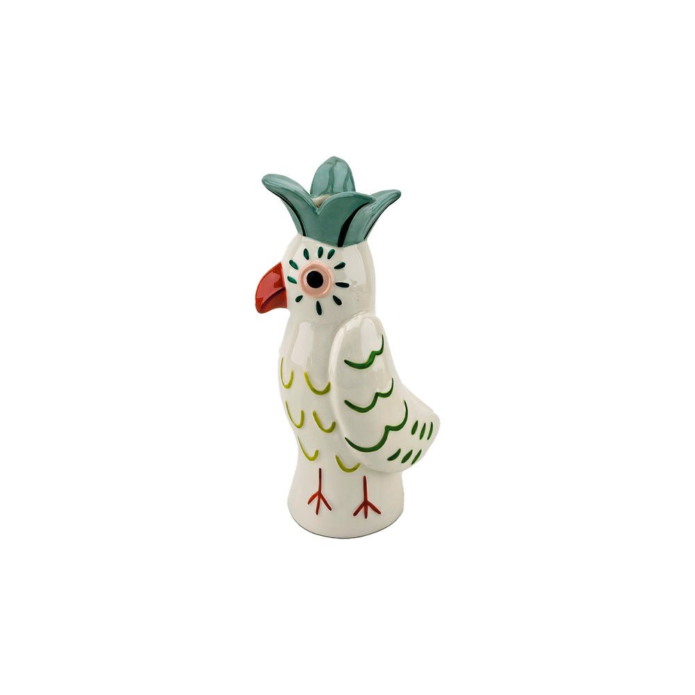 Naive Soliflore with Green Bird Motif
