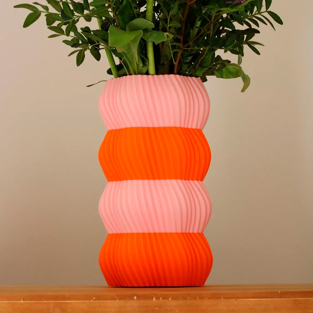 Vase bicolore ONDRA - Rose et orange