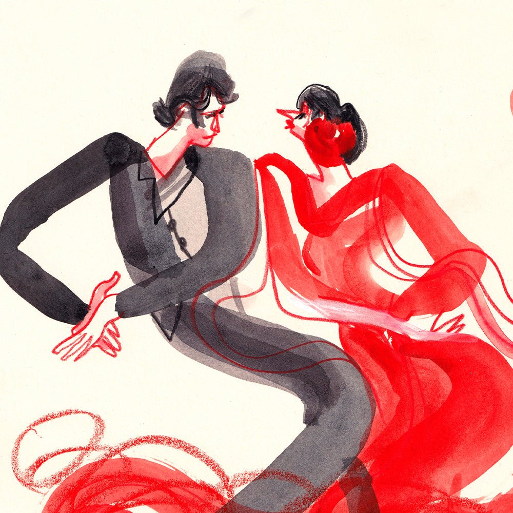 Spanish Flamenco - Pareja Roja Giclée Print