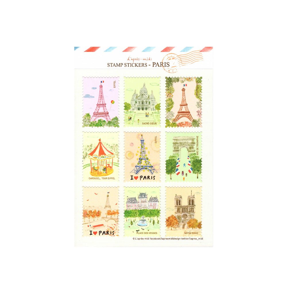 Poststamp Stickers L'après-midi // Paris