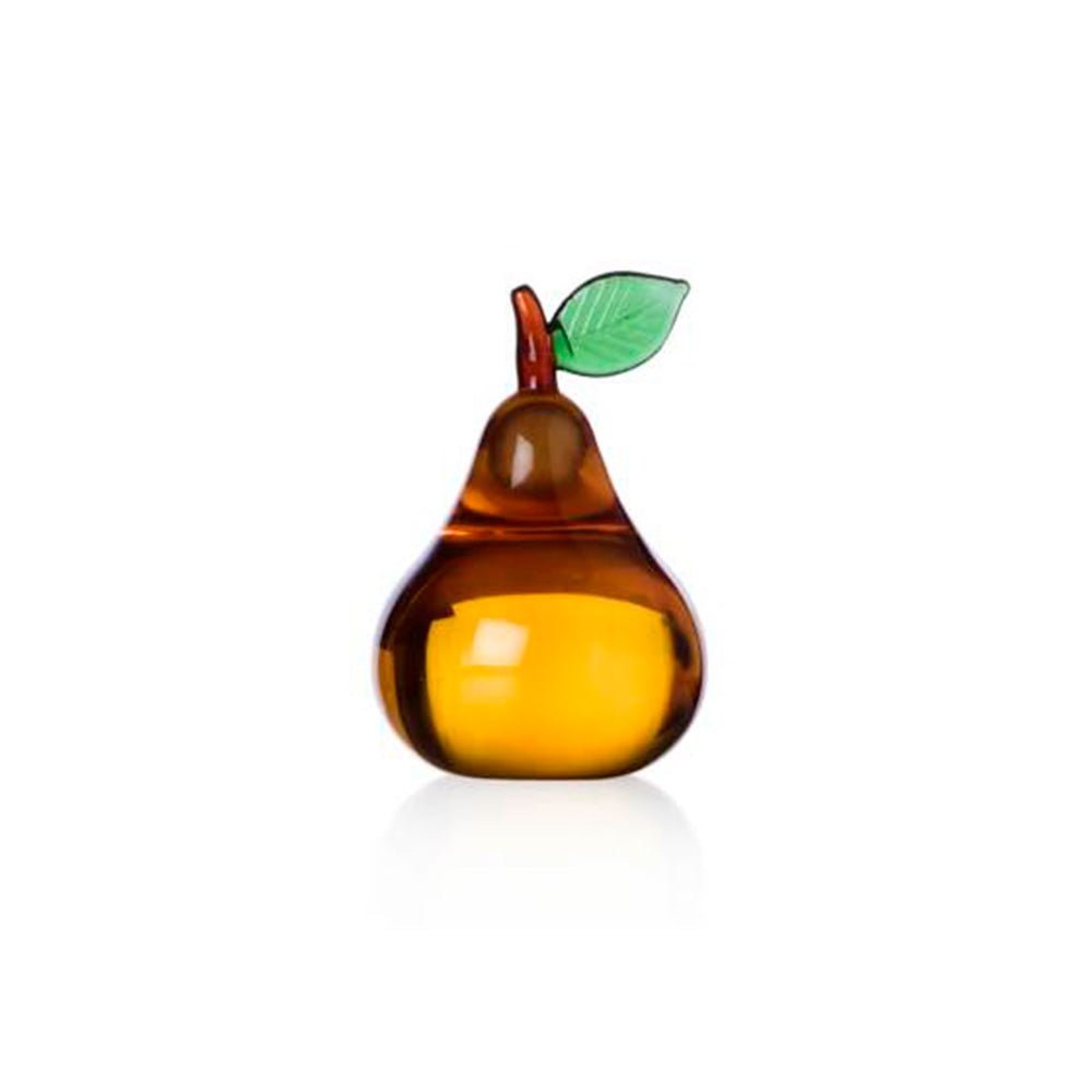 Paperweight Pear Amber