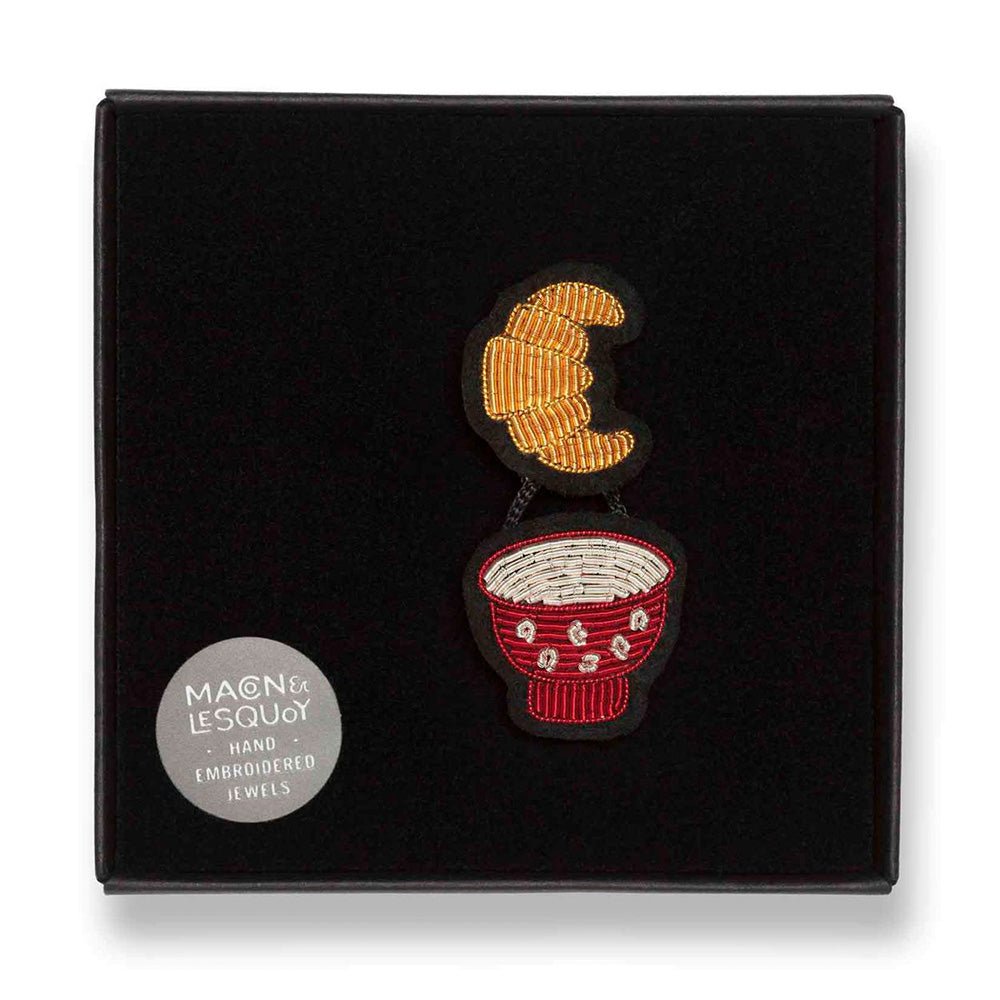 Breakfast Embroidered Brooch