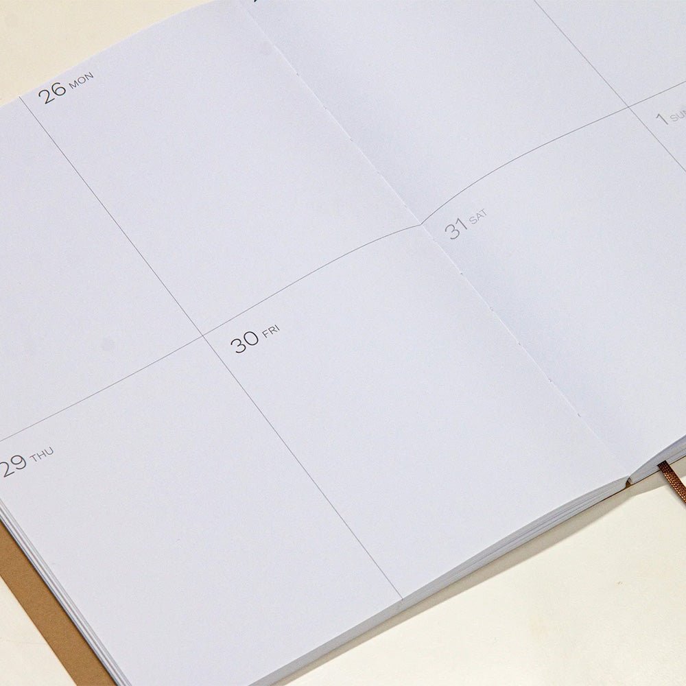 Agenda hebdomadaire grand format 2026, format A4