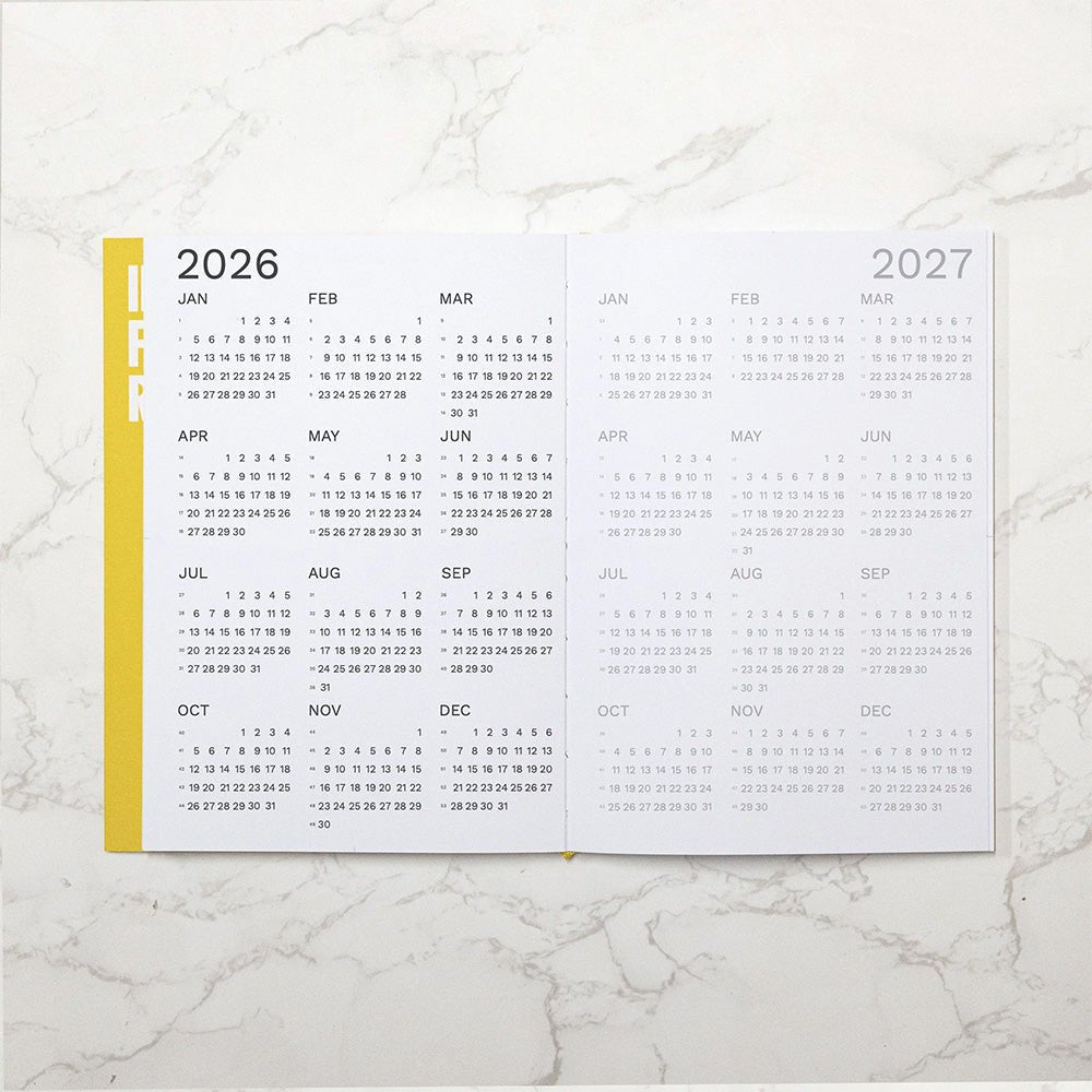 2026 Weekly Planner A5 Negro