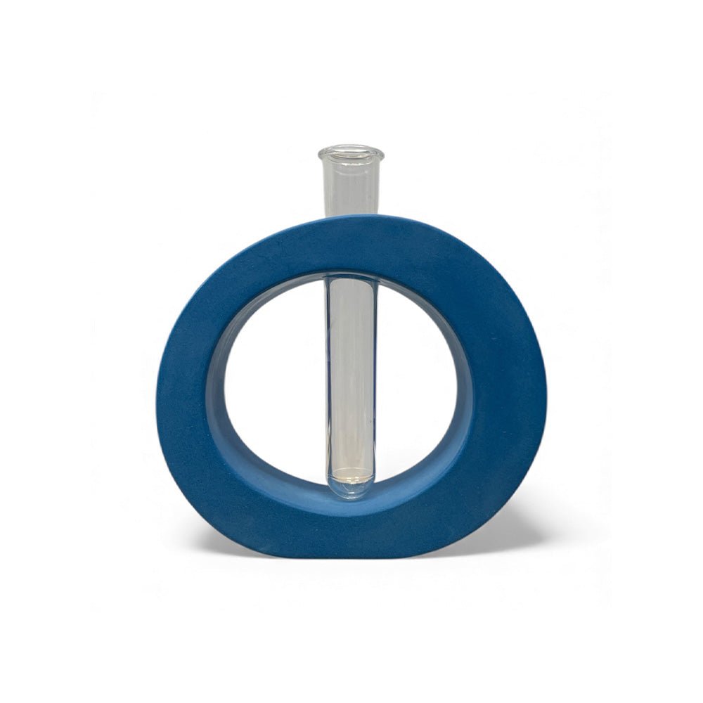 Jarrón Probeta Azul